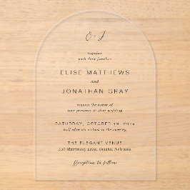 Elise Elegant Wedding Acryleinladungen