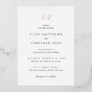 Elise Elegant Wedding Folieneinladung