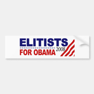 Elitäre für Obama Autoaufkleber