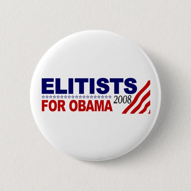 Elitäre für Obama Button (Vorderseite)