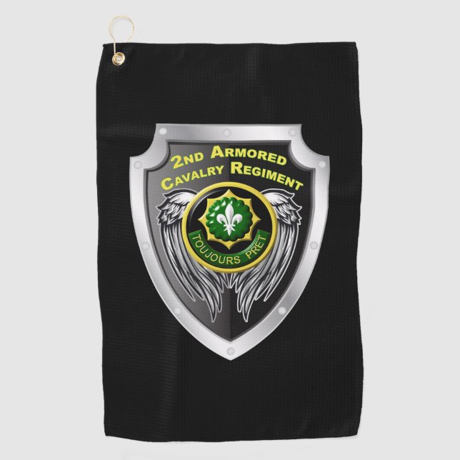 Elite 2. Armored Cavalry Regiment Golfhandtuch (Vorderseite)