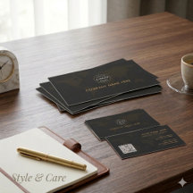 Elite Black Gold Corporate Identity Visitenkarte