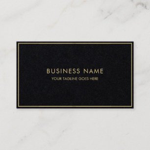 Elite Black Template Luxus Elegant Modernes Gold Visitenkarte