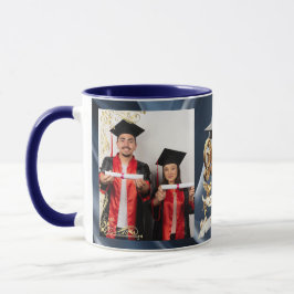 Elite BLEU-Marmor & Gold Personalisierte Abschluss Tasse