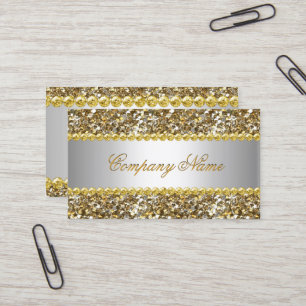 Elite Business Gold Silber Diamant Glitter 4 Visitenkarte