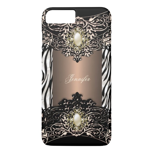 Elite Coffee Zebra Black Pearl Brown 3 Case-Mate iPhone Hülle (Rückseite)