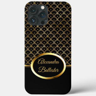 Elite Elegant Art Deco Gold Schwarz Case-Mate iPhone Hülle