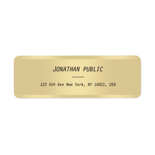 Elite Gold Template Modernes, Minimalistisches Ele (Vorne)