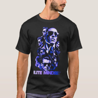 Elite Mindset Luxus Premium Herren Schwarz Grafik T-Shirt