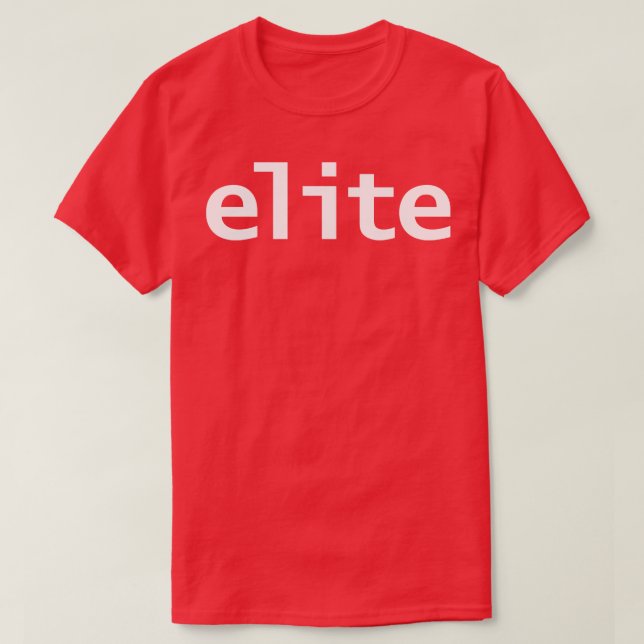 Elite Minimal Typografie Weißer Text T-Shirt (Design vorne)