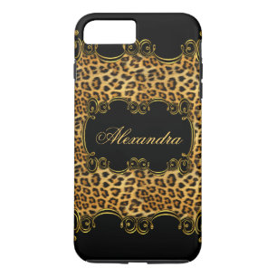 Elite Regale Leopard Gold Schwarz Tierdruck 2 Case-Mate iPhone Hülle