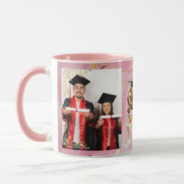 Elite Rose-Marmor & Gold Personalisierter Abschlus Tasse
