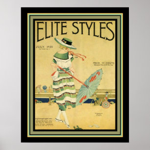 Elite Styles Art Deco 1920 Cover 16x20 Poster