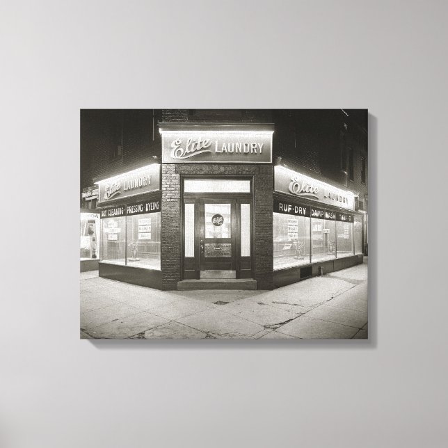 Elite Wäscherei, 1928 Leinwanddruck (Vorderseite)