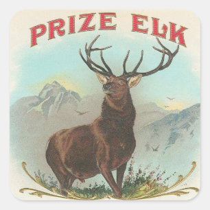 Elitetier Elch Quadratischer Aufkleber