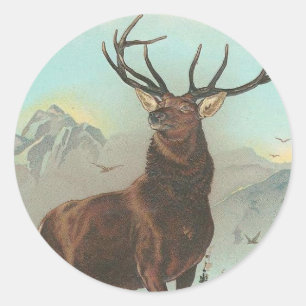 Elitetier Elch Runder Aufkleber