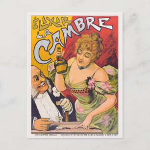 Élixir La Cambre Vintage Poster ca. 1900 Postkarte