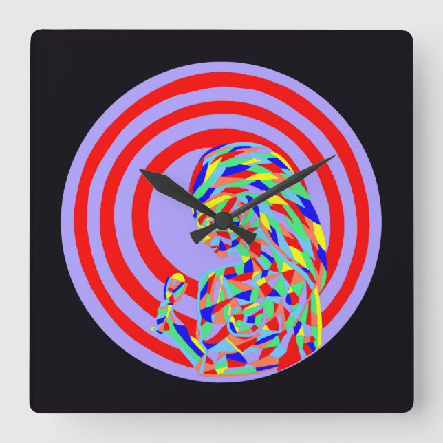 Elixir Quadratische Wanduhr (Vorderseite)