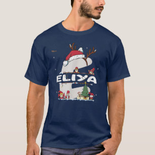 Eliya Christmas w Eliya Name für lustige Weihnacht T-Shirt