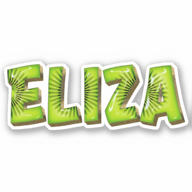 Eliza Name Kiwi Design Aufkleber Sticker (Vorderseite)