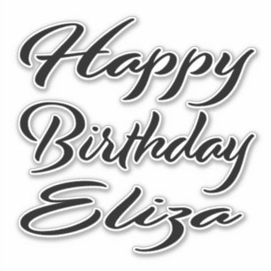 Eliza Name Vorname black Sticker Geburtstag
