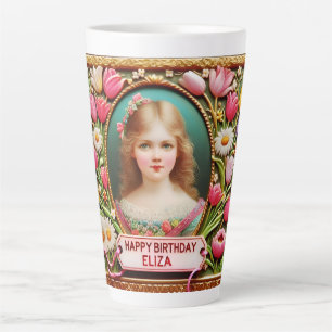ELIZA ~ Vintages Mädchen ~ Happy Birthday ~ Latte  Milchtasse