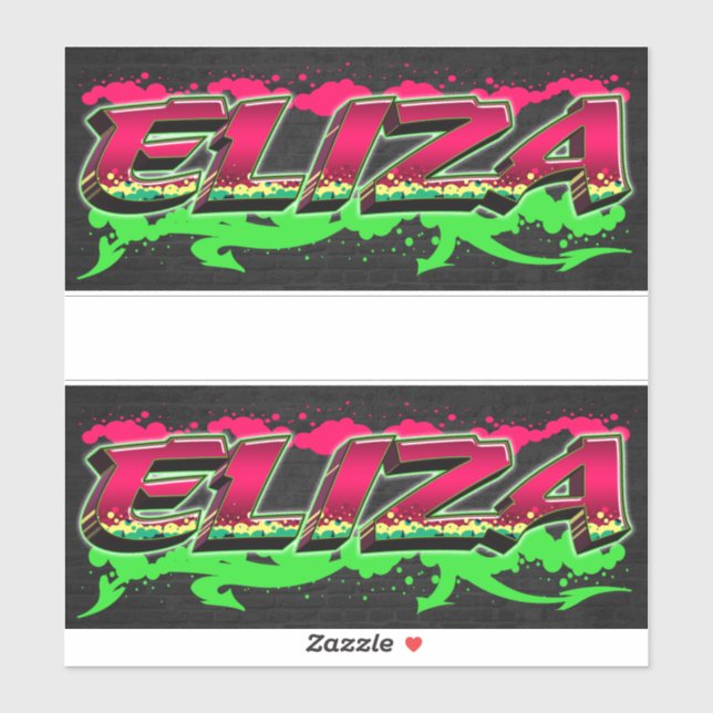 Eliza Vorname Name Graffiti Aufkleber Sticker (Blatt)