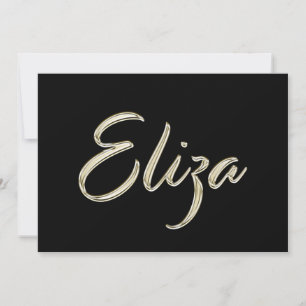 Eliza white gold Handwriting Karte