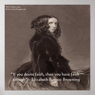 Elizabeth Barrett Browning Glaubenszitat Poster