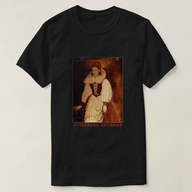 Elizabeth Bathory Countess Vampire Goth Graphic Ta T-Shirt (Design vorne)