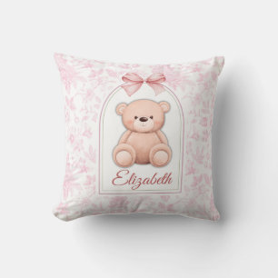 Elizabeth Benutzerdefiniertes rosa Teddy-Bär-Kin Kissen