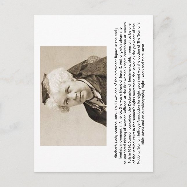 Elizabeth Cady Stanton - Feminist Postkarte (Vorderseite)