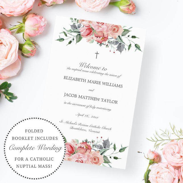 Elizabeth Catholic Mass Wedding Zeremony Program (Von Creator hochgeladen)