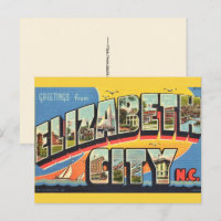 Elizabeth City NC Postkarte