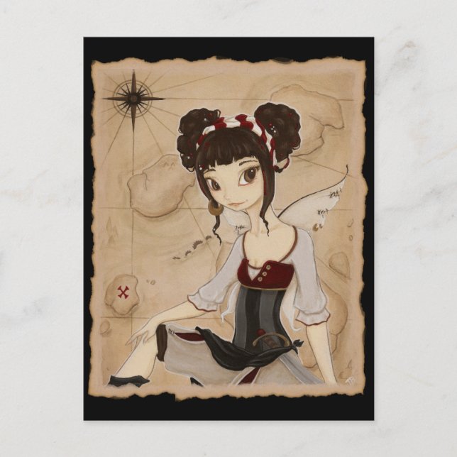 Elizabeth - Fairy-Pirate-Postkarte Postkarte (Vorderseite)