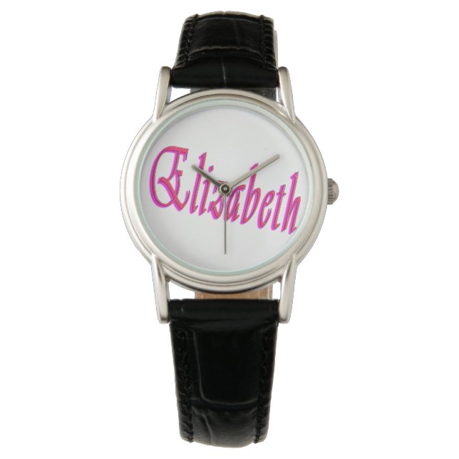 Elizabeth Girls Name Logo, Armbanduhr (Vorderseite)