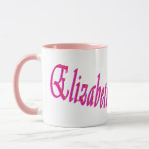 Elizabeth Girls Name Logo, Tasse