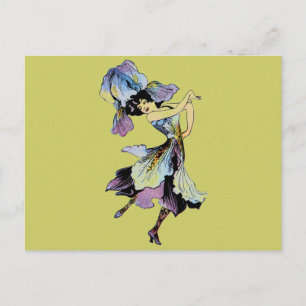 Elizabeth Gordon Iris Blume Fairy Postkarte