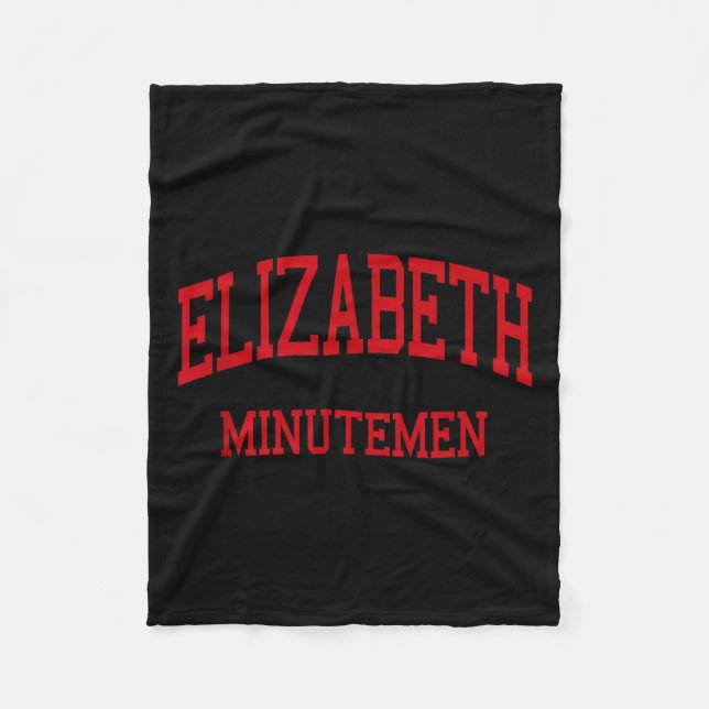 Elizabeth High School Hs Elizabeth Nj Retro  Fleecedecke (Vorderseite)