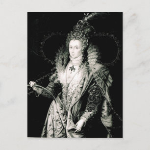 Elizabeth I gezeichnet von W. Derby und graviert v Postkarte