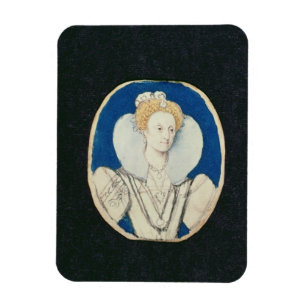 Elizabeth I, Miniaturporträt, (unfertig) Magnet