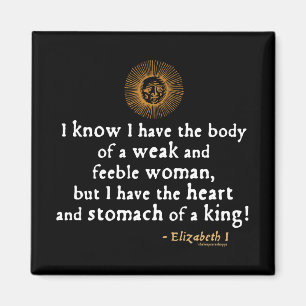 Elizabeth I Tilbury-Zitat Magnet