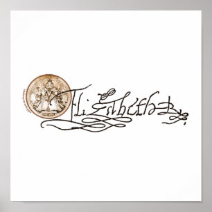 Elizabeth I Unterschrift (Version 2) Poster