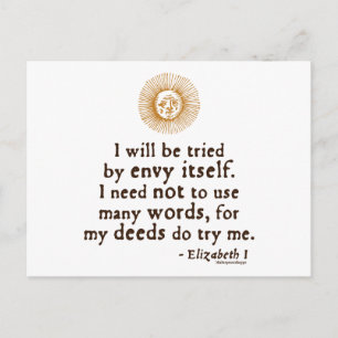 Elizabeth I Zitat zum Urteil Postkarte