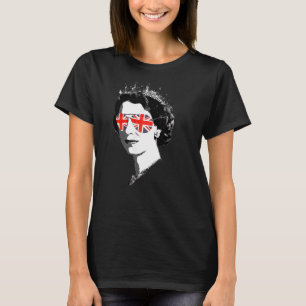 Elizabeth Ii Sunglasses British Crown Union Jack T-Shirt