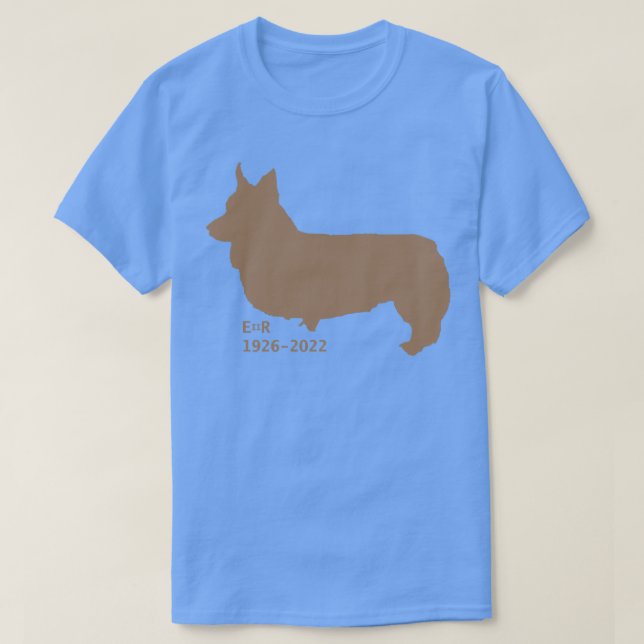 Elizabeth II. Tribut von Corgi T-Shirt (Design vorne)