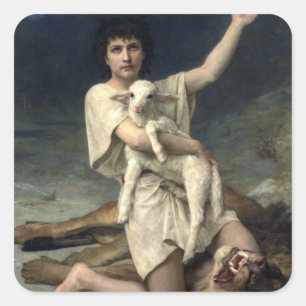 Elizabeth Jane Gardner David der Hirte Quadratischer Aufkleber