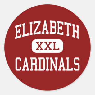 Elizabeth - Kardinals - High - Elizabeth Colorado Runder Aufkleber