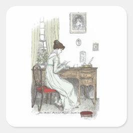 Elizabeth Letters, Jane Austen Pride und Prejudice Quadratischer Aufkleber