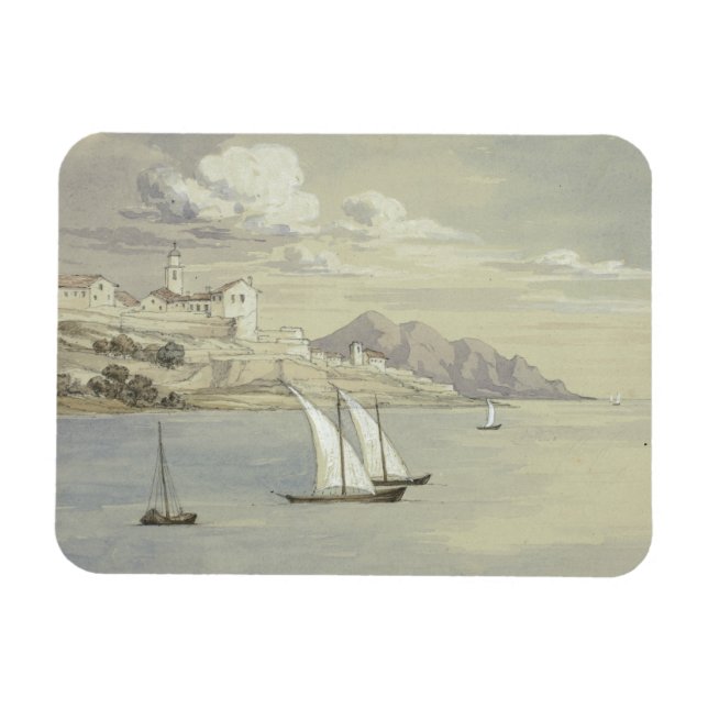 Elizabeth Murray - Portofino aus dem Meer, Genua Magnet (Horizontal)